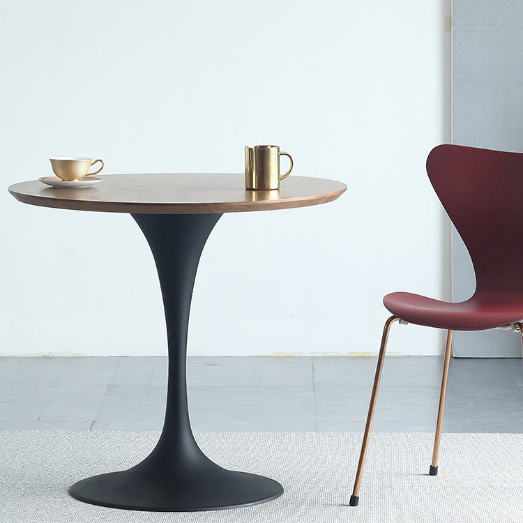 Table à manger ronde moderne en bois Table à manger de cuisine standard avec base en tulipe