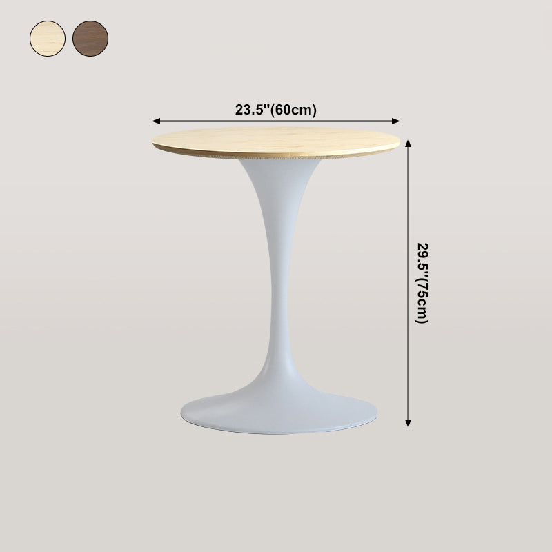 Table à manger ronde moderne en bois Table à manger de cuisine standard avec base en tulipe