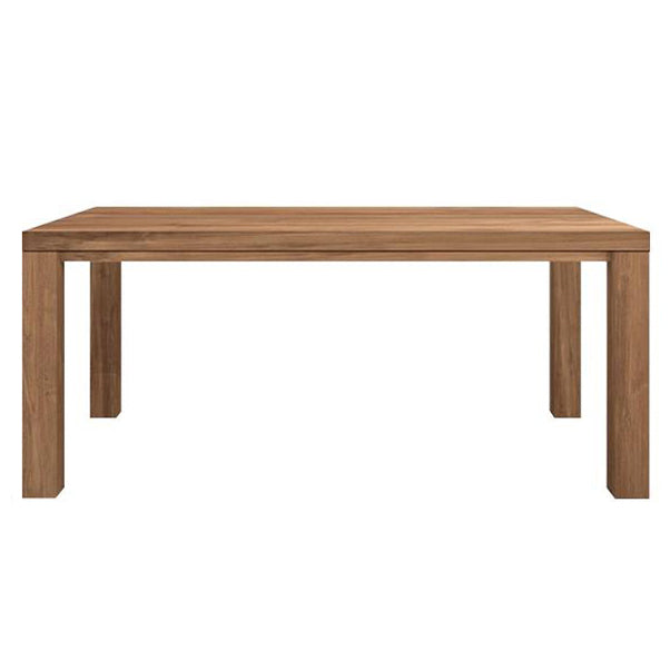 Solid Wood Contemporary Rectangular Dining Table Pine Wood Top Indoor Table with 4 Legs