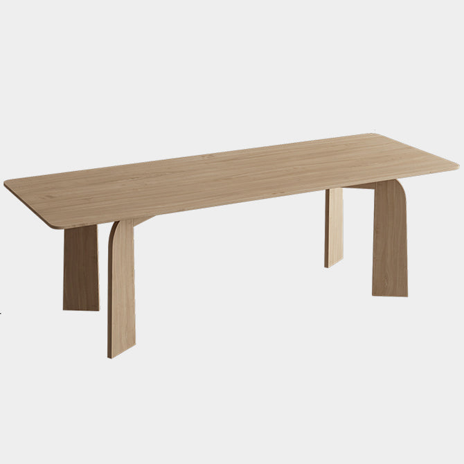 Solid Wood Contemporary Dining Table Rectangular Dining Table with 4 Legs