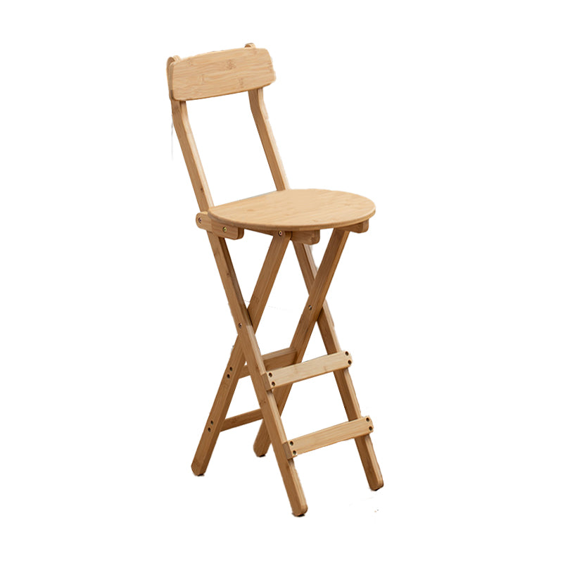 Taburetes de bar de madera sin brazos de estilo nórdico, taburetes de bar plegables, 1 pieza
