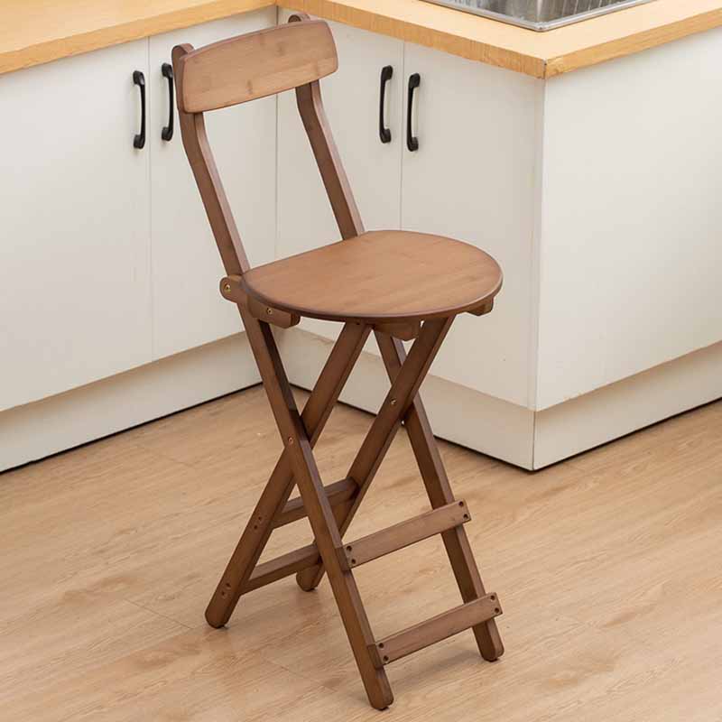 Taburetes de bar de madera sin brazos de estilo nórdico, taburetes de bar plegables, 1 pieza
