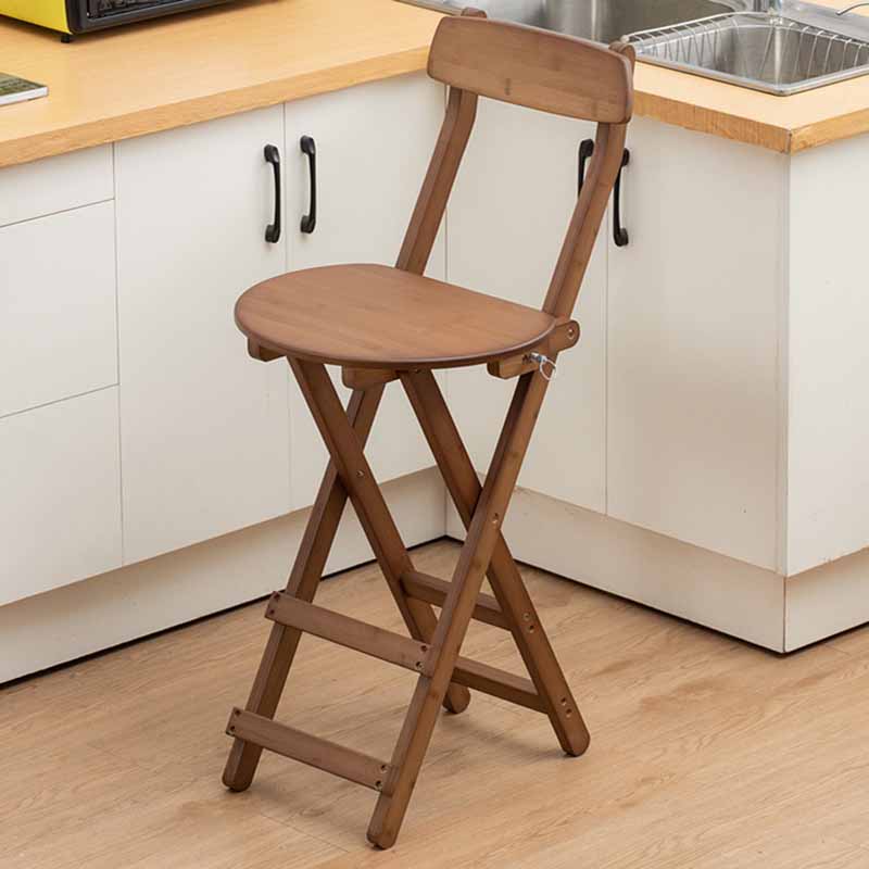 Taburetes de bar de madera sin brazos de estilo nórdico, taburetes de bar plegables, 1 pieza