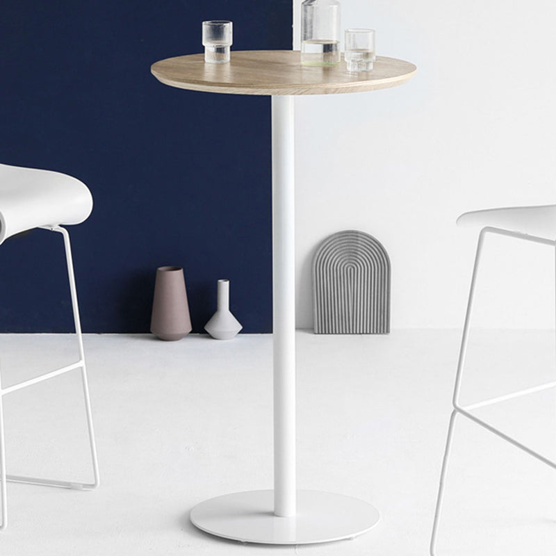 42-inch Height Bar Table Industrial Style Pub Table with Wood Top for Dining Room