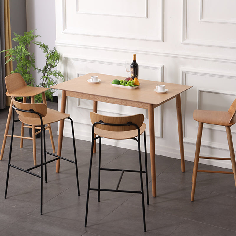 Industrieller, schlichter Barhocker aus Eisen, Restaurant-Hocker mit Holzsitz, 1 Stück