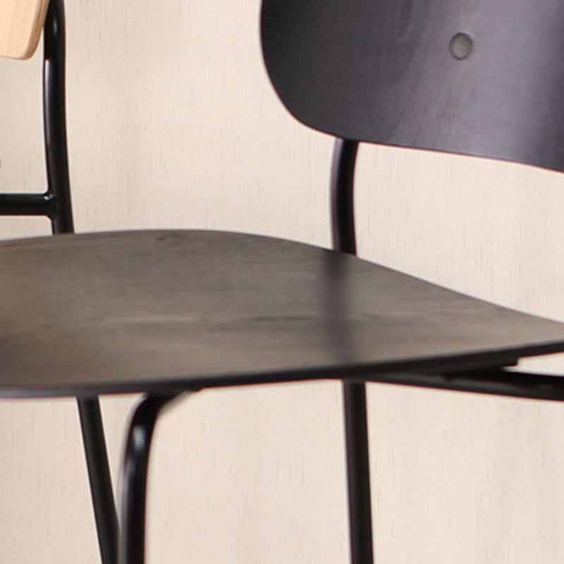 Industrieller, schlichter Barhocker aus Eisen, Restaurant-Hocker mit Holzsitz, 1 Stück