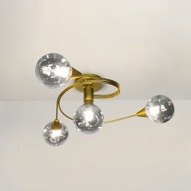 Luminaire semi-encastré en forme de verre, luminaire de plafond de style moderne