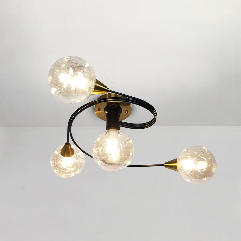 Luminaire semi-encastré en forme de verre, luminaire de plafond de style moderne