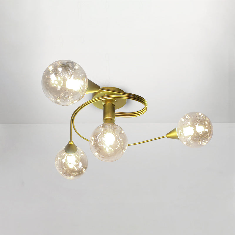 Luminaire semi-encastré en forme de verre, luminaire de plafond de style moderne