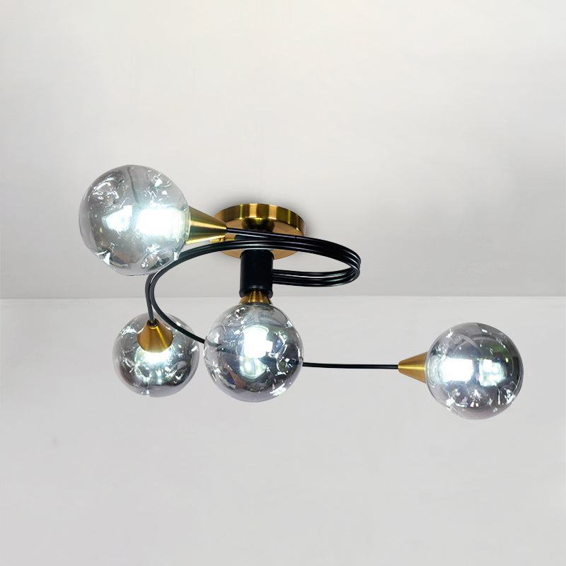 Luminaire semi-encastré en forme de verre, luminaire de plafond de style moderne