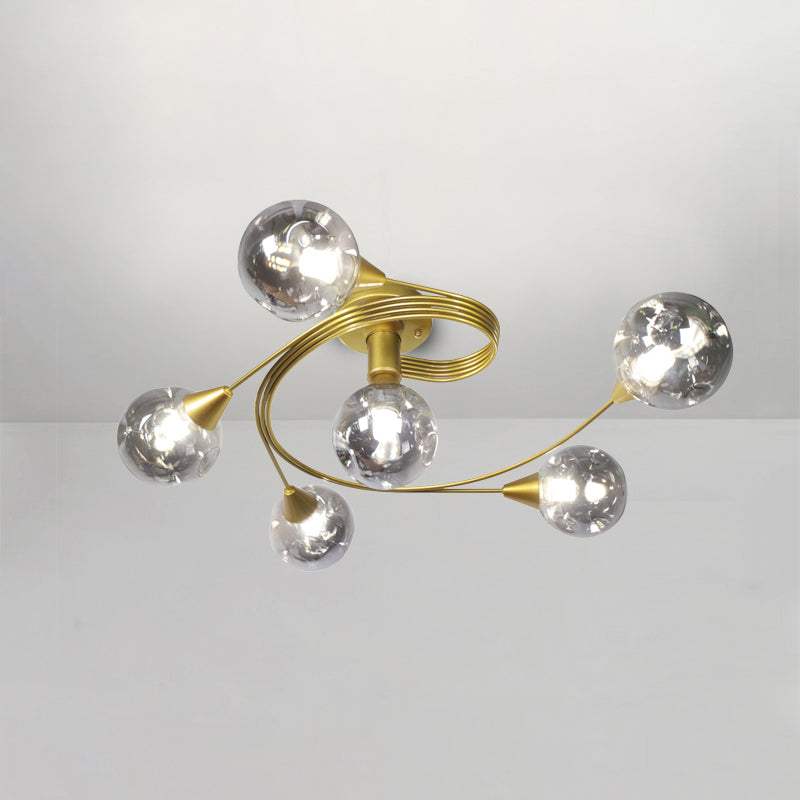 Luminaire semi-encastré en forme de verre, luminaire de plafond de style moderne