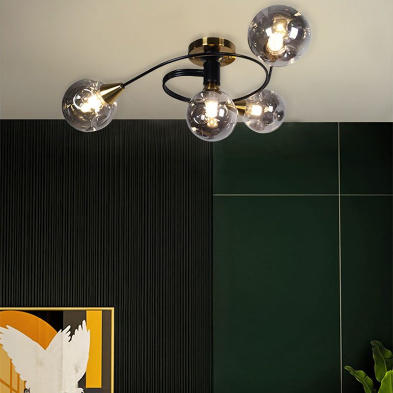 Luminaire semi-encastré en forme de verre, luminaire de plafond de style moderne
