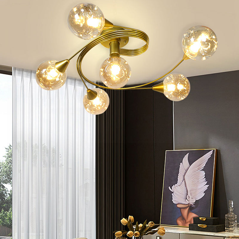 Luminaire semi-encastré en forme de verre, luminaire de plafond de style moderne