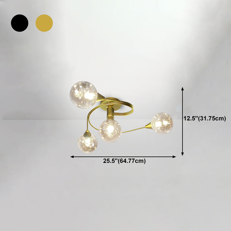 Luminaire semi-encastré en forme de verre, luminaire de plafond de style moderne