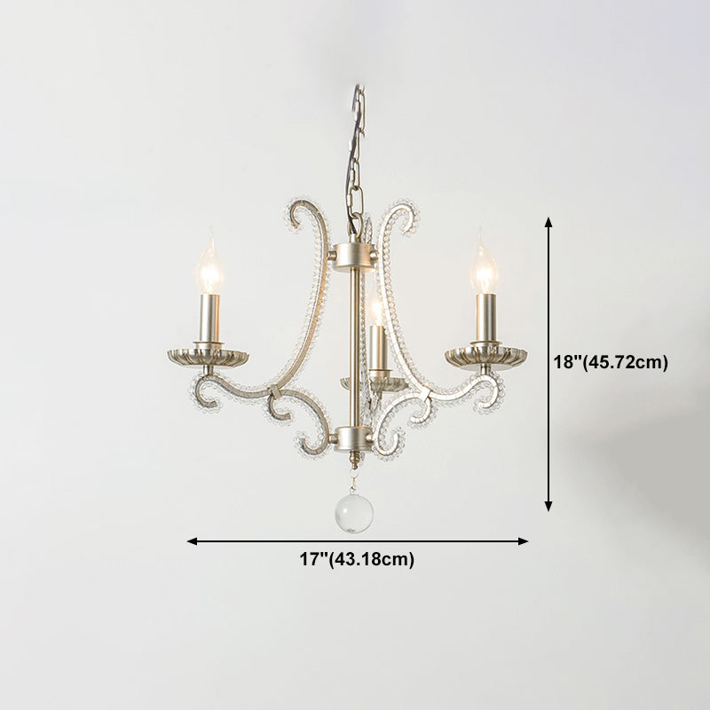 Lustre de style européen Light Crystal Multi-Head Pendants pour le salon