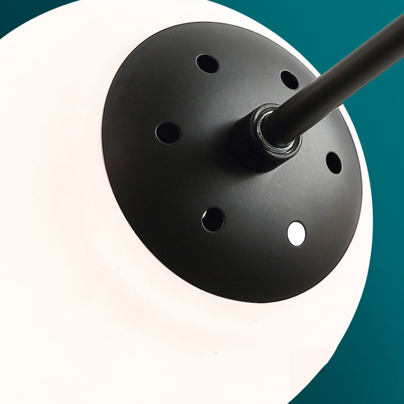 Modern Glass Chandelier Light Fixtures Cafe Restaurant Black Hanging Chandelier