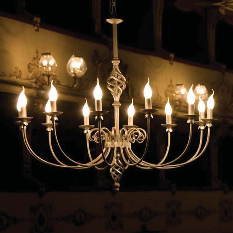 Lustre de style européen Light Multi-Head Candle Pendant Light pour le salon