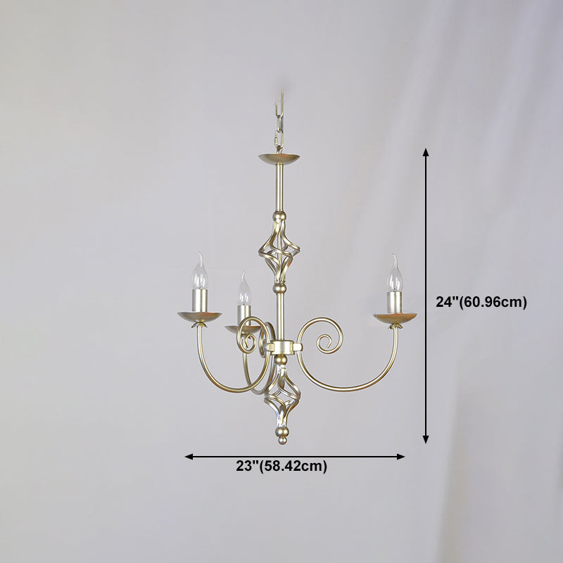 Lustre de style européen Light Multi-Head Candle Pendant Light pour le salon