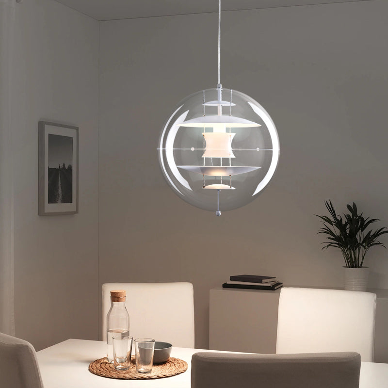 Lumière suspendue contemporaine Clear acrylique Shade Pending Lighting