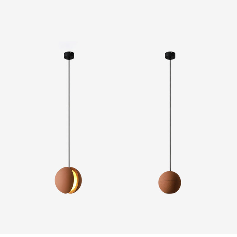 Lampe suspendue en forme de boule de ciment lampe suspendue rousset de style nordique pour chambre à coucher