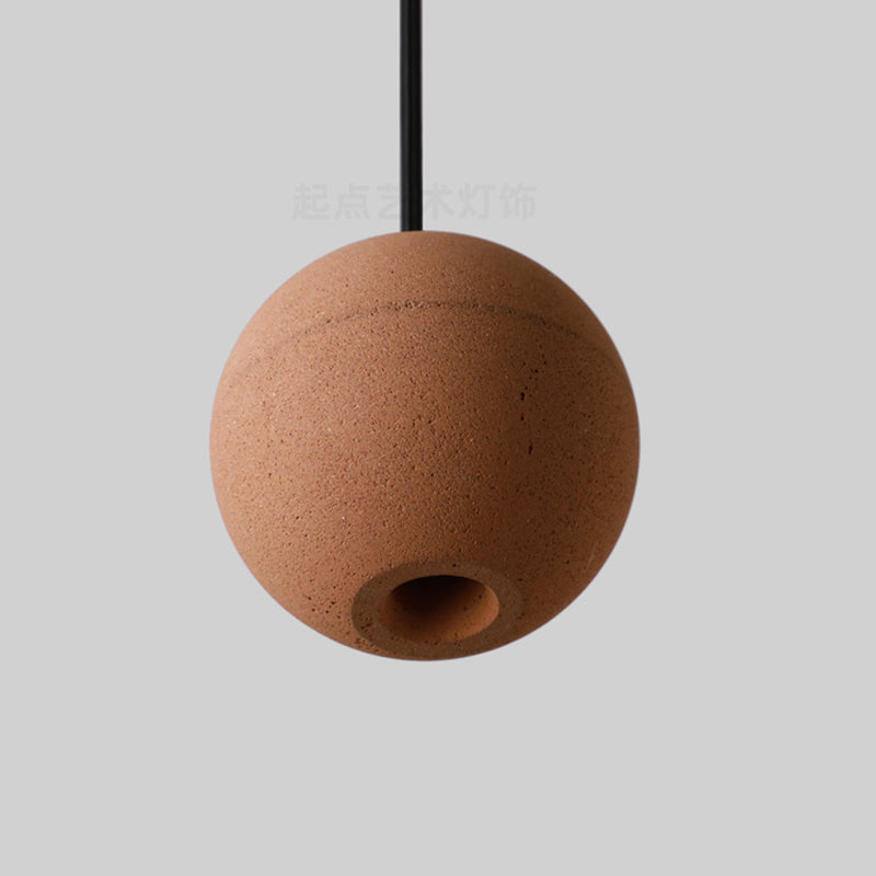 Lampe suspendue en forme de boule de ciment lampe suspendue rousset de style nordique pour chambre à coucher