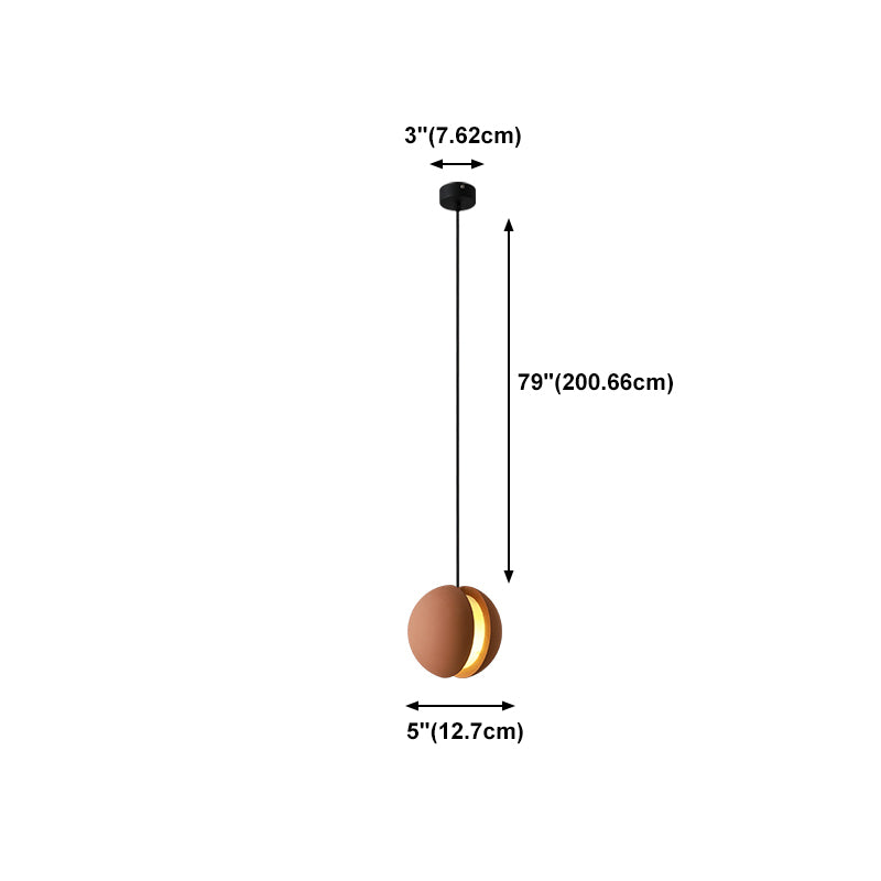 Lampe suspendue en forme de boule de ciment lampe suspendue rousset de style nordique pour chambre à coucher