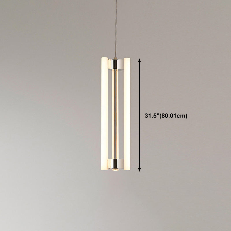 Pendre tubulaire minimaliste LABRE LED LED LED LED en argent