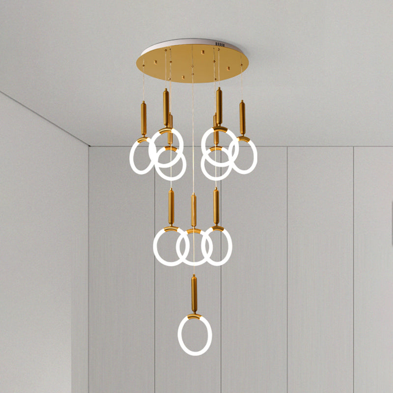 Acrylschleife Anhängerlampe minimalistische Gold LED HABELEGTE LEGEGESTELLTE FÜR SCHLAD