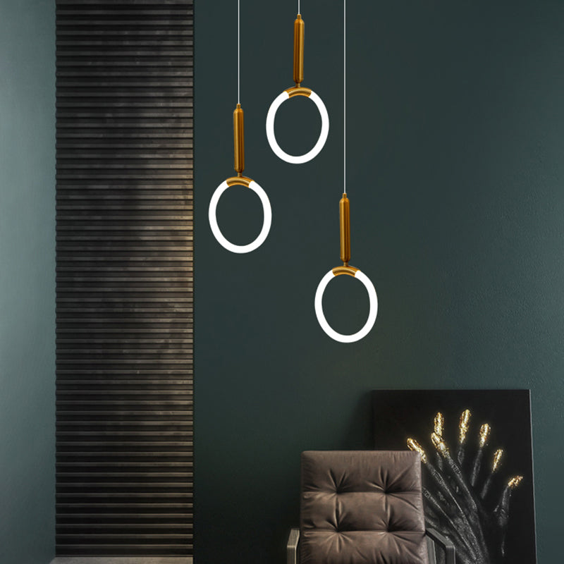 Acrylschleife Anhängerlampe minimalistische Gold LED HABELEGTE LEGEGESTELLTE FÜR SCHLAD