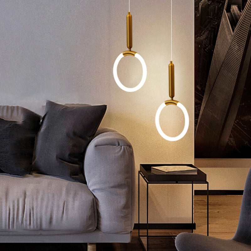 Acrylschleife Anhängerlampe minimalistische Gold LED HABELEGTE LEGEGESTELLTE FÜR SCHLAD