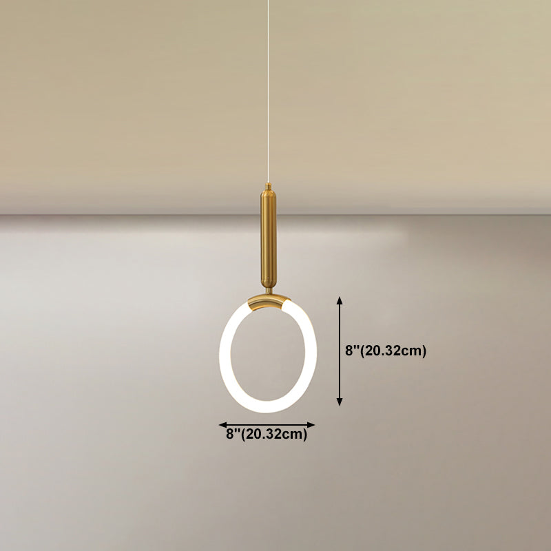 Acrylschleife Anhängerlampe minimalistische Gold LED HABELEGTE LEGEGESTELLTE FÜR SCHLAD