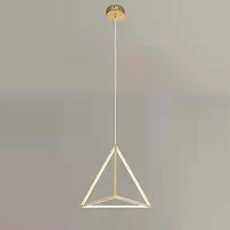 Lampe à suspension géométrique nordique Aluminium Salon LED Pendard Lightture en or