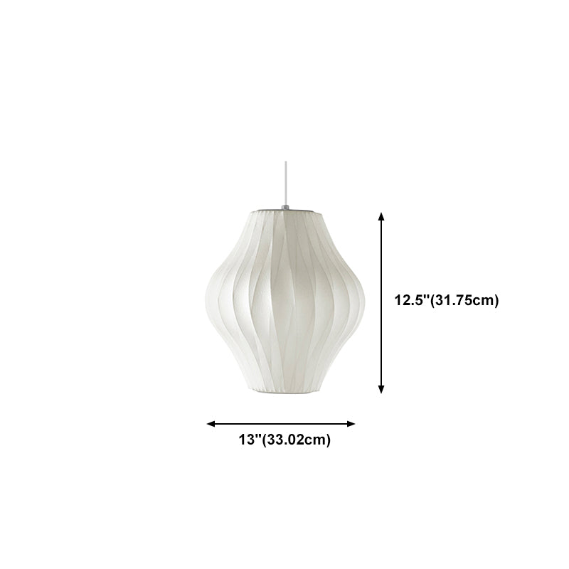 Tambour de taille en soie lampe suspendue à la lampe moderne 1 lampe à la lumière blanche Lumière pour salle à manger