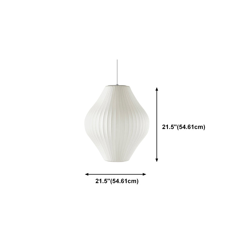 Tambour de taille en soie lampe suspendue à la lampe moderne 1 lampe à la lumière blanche Lumière pour salle à manger