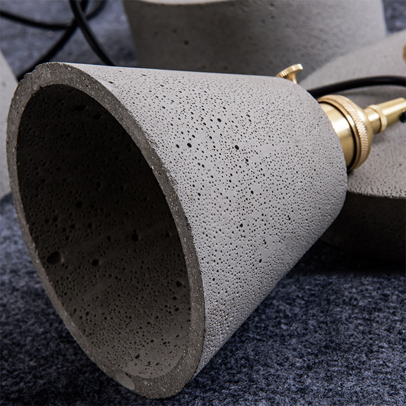 Lampe à suspension en forme de géométrique Nordique 1-Light Ciment Pendant Cternal Rotary Interrupteur