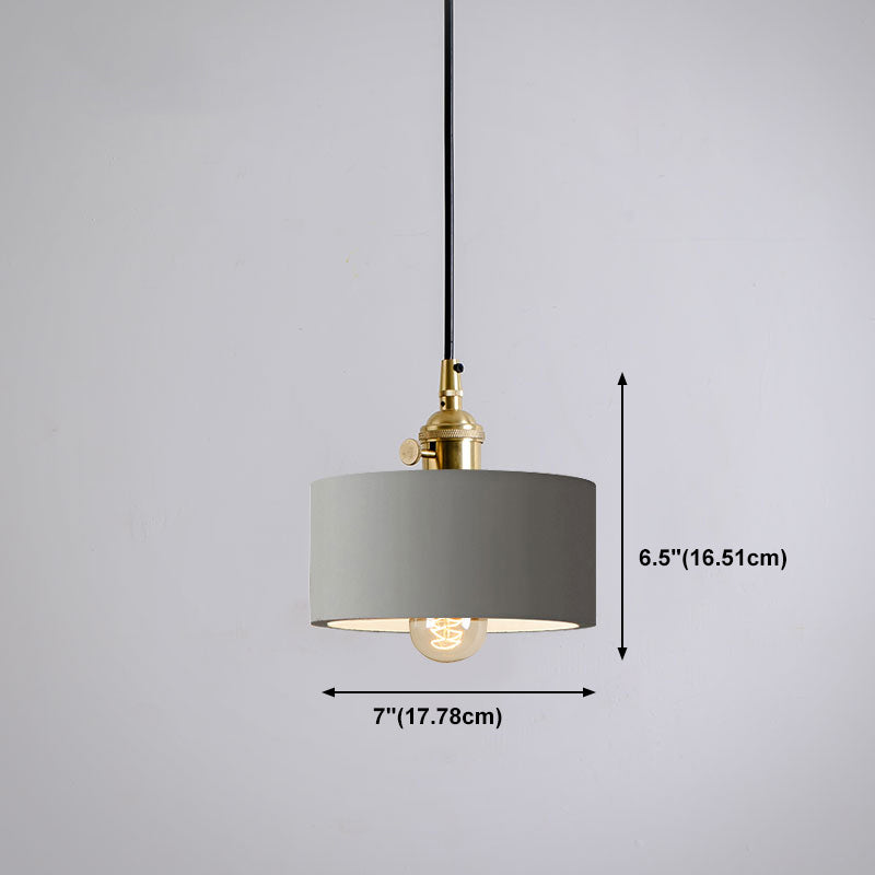Lampe à suspension en forme de géométrique Nordique 1-Light Ciment Pendant Cternal Rotary Interrupteur