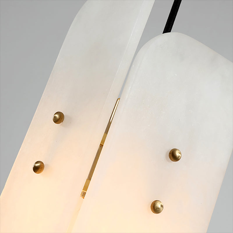 Petit pendentif suspendu en marbre Minimaliste de suspension blanche à 1 lumière Lumière pour chambre à coucher
