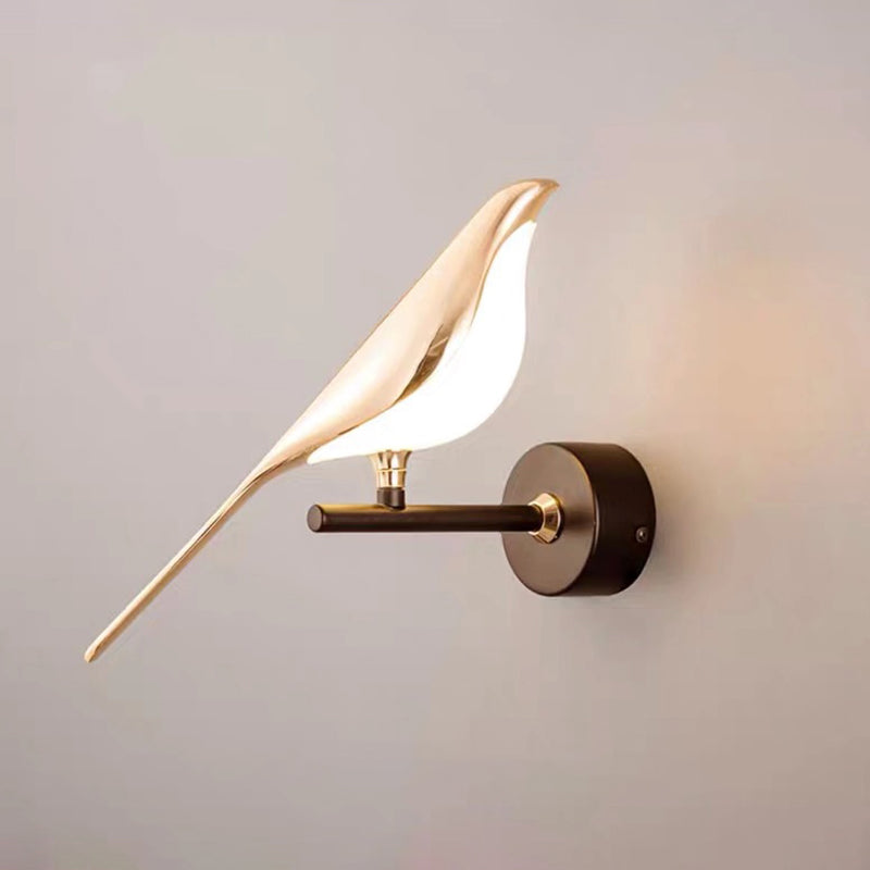 Nordischer Stil Metall Wandleuchte Vogelform Wandleuchte in Gold für Wohnzimmer