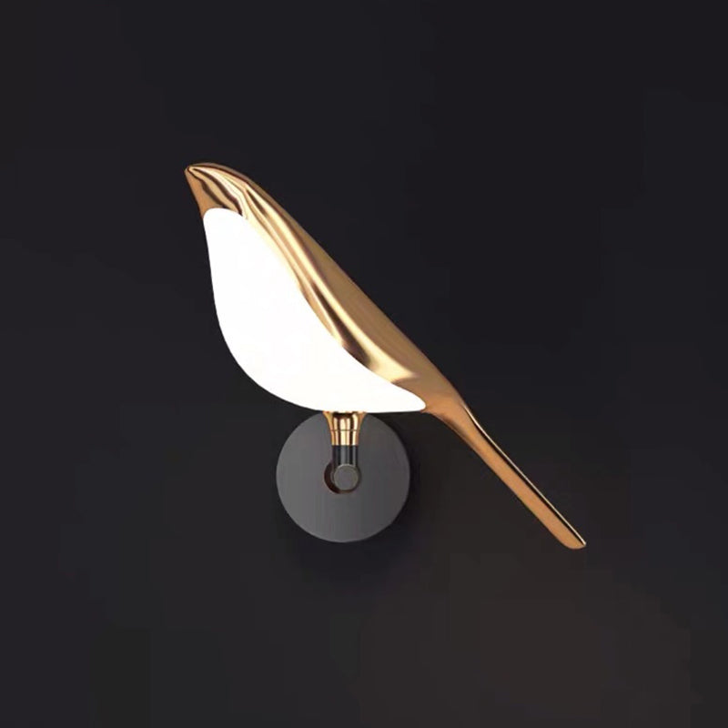 Nordischer Stil Metall Wandleuchte Vogelform Wandleuchte in Gold für Wohnzimmer