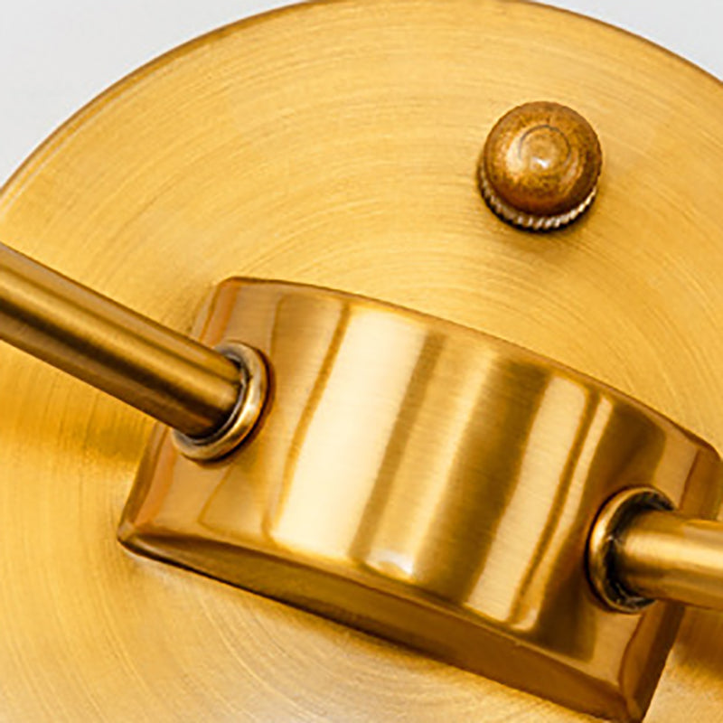 Nordic Style Metall Wandleuchter Zylinder Goldwandlicht mit natürlicher Sackleinen für Schlafzimmer