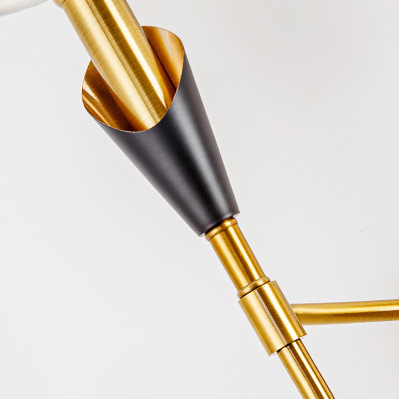 Nordic Style Metall Wandleuchter Zylinder Goldwandlicht mit natürlicher Sackleinen für Schlafzimmer