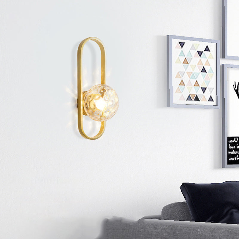 16" Wide Modern Wall Sconce Globe Glass Shape Wall Light for Living Room