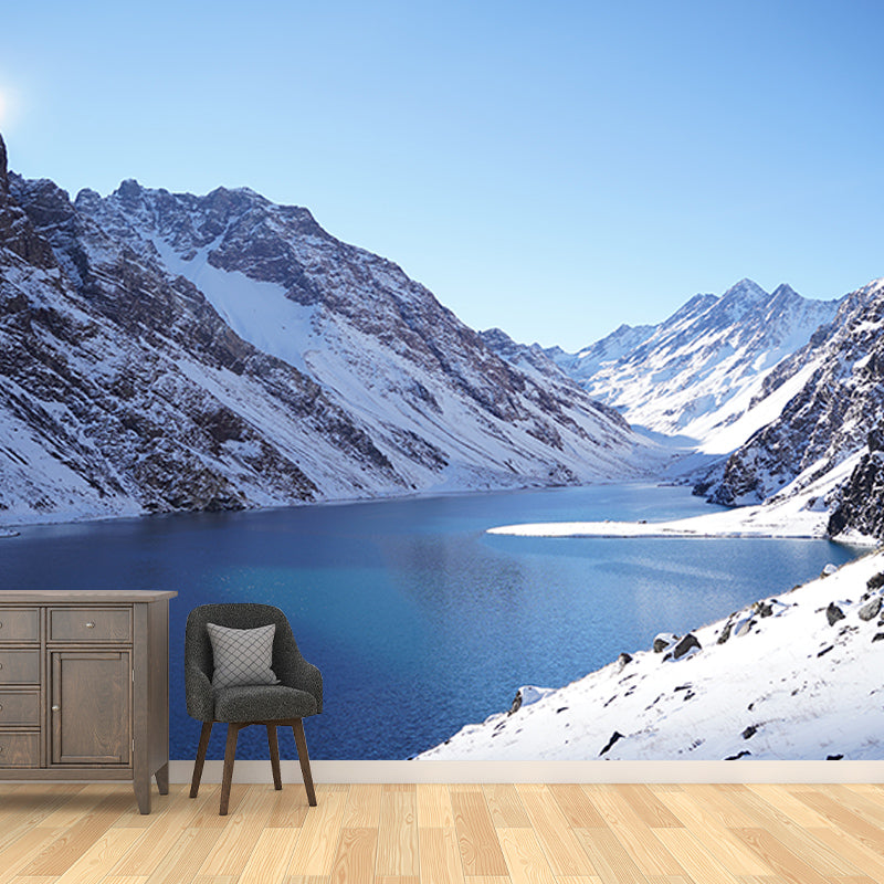 Environment Friendly Resistant Mural Wallpaper Mountain Living Room Wall Mural