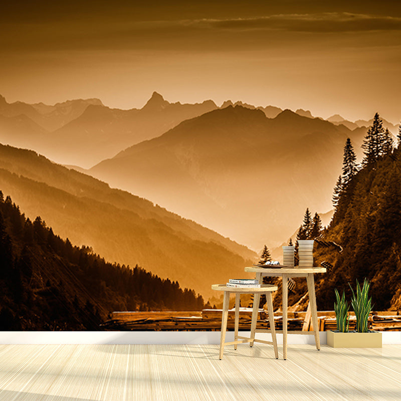 Environment Friendly Resistant Mural Wallpaper Mountain Living Room Wall Mural