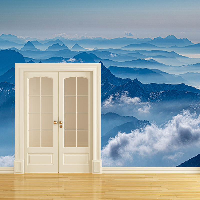 Photography Stain Resistant Wall Mural Wallpaper Mountain Sitting Room Wall Mural