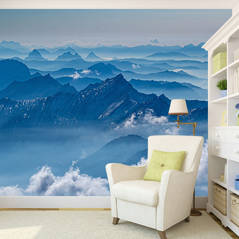 Photography Stain Resistant Wall Mural Wallpaper Mountain Sitting Room Wall Mural