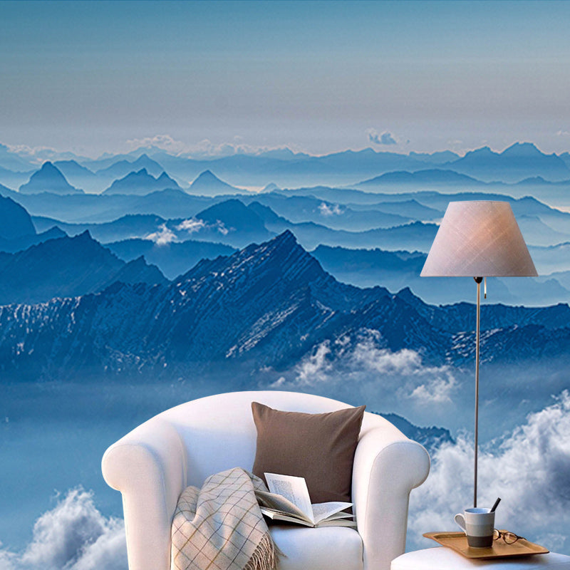 Photography Stain Resistant Wall Mural Wallpaper Mountain Sitting Room Wall Mural