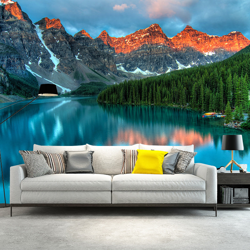 Modern Style Wall Mural Wallpaper Mountain Sitting Room Wall Mural