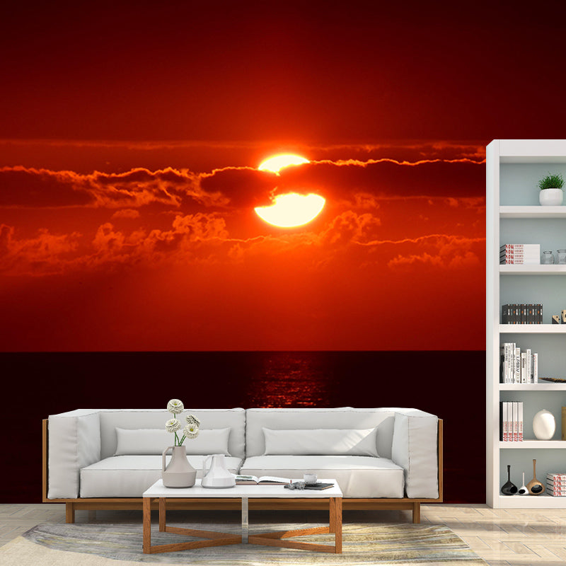 Photography Stain Resistant Mural Wallpaper Sea Surface Indoor Wall Mural