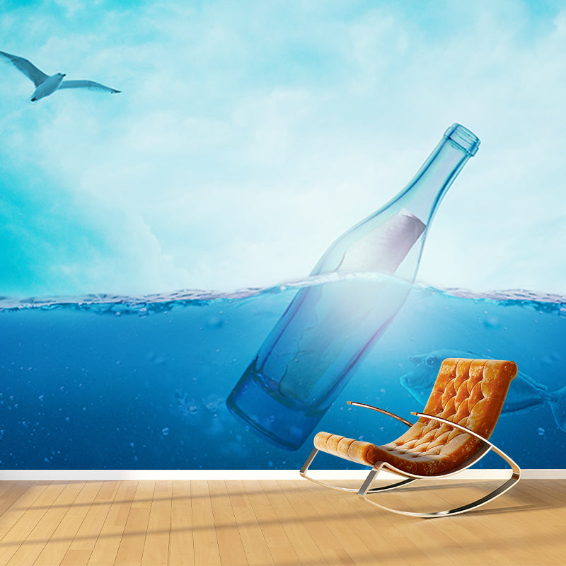 Photography Stain Resistant Mural Wallpaper Sea Surface Indoor Wall Mural